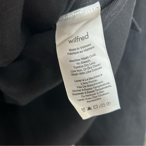 New Wilfred With Linen Women’s Button Front Jacket Size Small Black Tie BNWOT - Picture 3 of 5